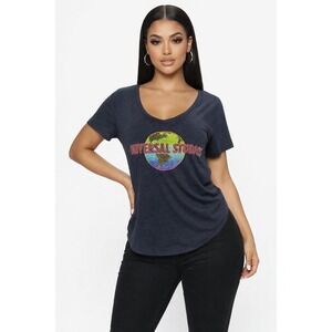 Universal Studios Puff Dot Navy Short Sleeve Tee Women's Size S NWT